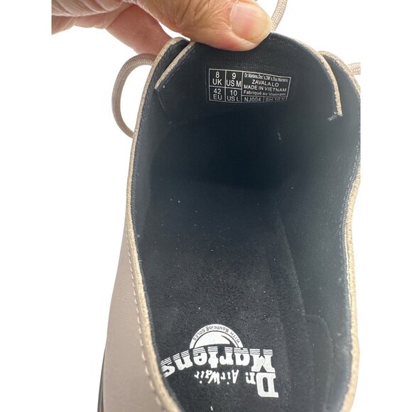 Dr. Martens Size M9 / W10 Beige Oxford Style Shoes Black Soles Yellow Stitching - Picture 9 of 9